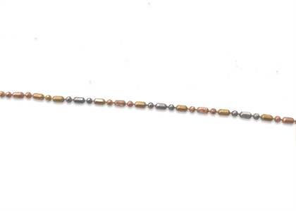 Three Tone Plated 1.50 mm Beaded Chain